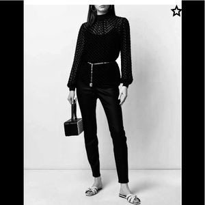 Eileen Fisher Black Denim Sheen Jeans Jeggings S